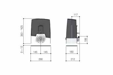 CAME BXV08AGS Napęd do bram przesuwnych do 800 kg